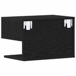 vidaXL Cabinet de chevet avec tiroir Chêne noir 46 x 29 5 x 30 cm