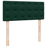 vidaXL Cadre de lit ottoman avec matelas vert foncé 120x200 cm velours