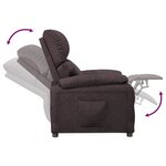 vidaXL Fauteuil inclinable Marron foncé Tissu