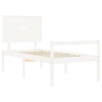 vidaXL Lit pour personne âgée et tête de lit 90x200 cm bois massif
