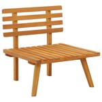 vidaXL Chaise de jardin avec coussins bois d'acacia massif