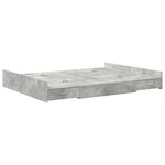 vidaXL Cadre de lit avec rangement avec tiroir Gris béton 160 x 200 cm