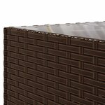 vidaXL Salon de jardin avec coussins 7 Pièces marron résine tressée