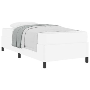 vidaXL Cadre de lit avec matelas Blanc 80 x 200 cm tissu