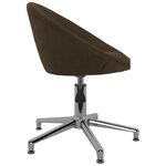 vidaXL Chaises pivotantes à manger lot de 2 marron foncé tissu