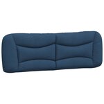 vidaXL Lit avec matelas bleu 160x200 cm tissu