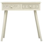 vidaXL Table console avec 2 tiroirs Gris sculpté 80x40x77 8 cm Bois