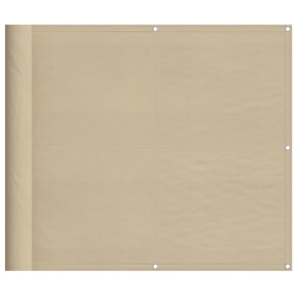 vidaXL Écran de balcon beige 90x800 cm 100  polyester oxford