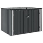 vidaXL Boîte de Rangement de Jardin Noir 151 5 x 107 x 100 cm Acier