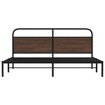 vidaXL Cadre de lit en métal sans matelas chêne marron 180x200 cm