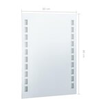 vidaXL Miroir mural à LED pour salle de bains 60x80 cm