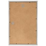 vidaXL Collage de cadres photo 3 Pièces de mur Argenté 50x70 cm MDF