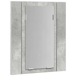 vidaXL Armoire de salle de bain à miroir LED Gris béton Acrylique
