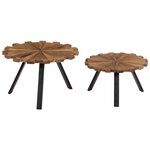 vidaXL Tables basses 2 Pièces Bois de récupération massif