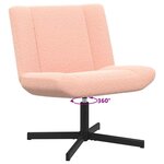 vidaXL Chaise pivotante Rose 63 x 75 x 76 cm Peau de mouton
