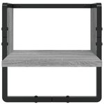 vidaXL Ensemble d'étagères murales avec barres 6 Pièces sonoma gris