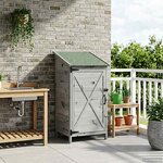 vidaXL Abri de jardin Gris 59 5 x 56 x 113 5 cm Bois de Sapin Massif