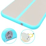 Vidaxl tapis gonflable de gymnastique avec pompe 400x100x10cm pvc vert