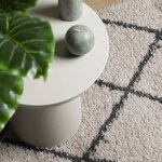 vidaXL Tapis shaggy à poils longs moderne beige anthracite 240x240 cm
