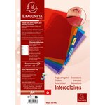 Jeu intercalaires polypropylène personnalisable A4 6 touches