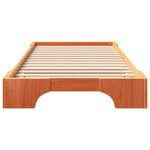 vidaXL Cadre de lit surélevé avec stockage Marron bois