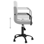 vidaXL Chaise pivotante de bureau Gris clair Velours