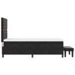 vidaXL Lit à ressorts avec matelas Noir 90 x 200 cm Velours