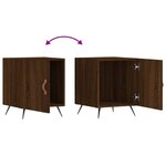 vidaXL Tables de chevet 2Pièces chêne marron 40x40x50cm bois d'ingénierie