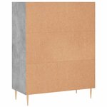 vidaXL Bibliothèque gris béton 69 5x32 5x90 cm bois d'ingénierie