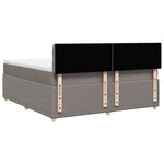 vidaXL Sommier à lattes de lit avec matelas Taupe 180x200 cm Tissu