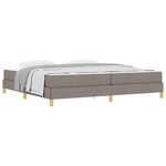 vidaXL Lit à ressorts Taupe 200 x 200 cm tissu