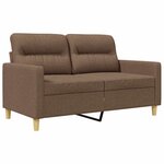 vidaXL Canapé à 2 places Marron 120 cm Tissu