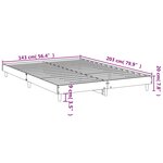 vidaXL Cadre de lit chêne marron 140x200 cm bois d'ingénierie