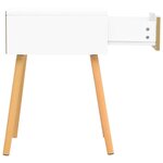 vidaXL Table de chevet Blanc chêne sonoma 40x40x56cm Bois d'ingénierie