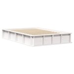 vidaXL Cadre de lit Blanc 140 x 200 cm Bois de pin massif