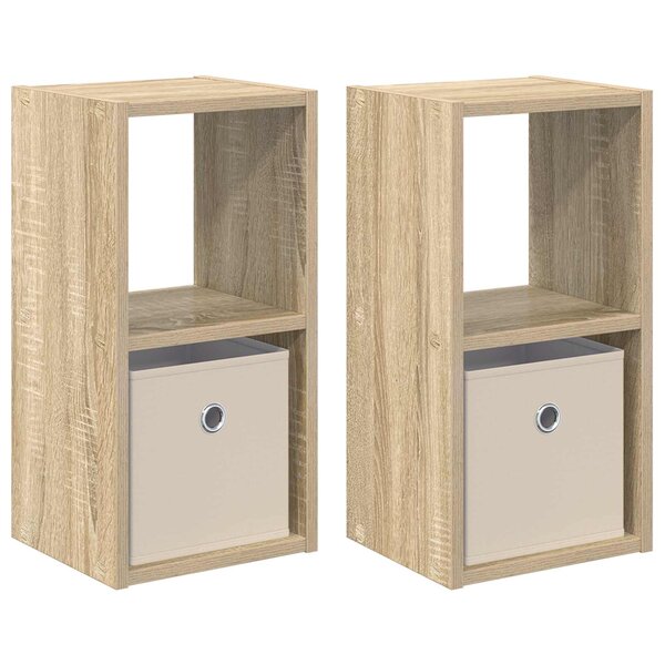 vidaXL Table de chevet 2 pc Chêne Sonoma 25 5 x 22 x 49 5 cm