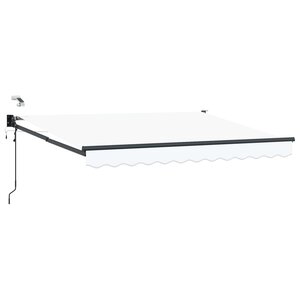 vidaXL Auvent rétractable électrique Blanc 3 x 2 5 m