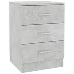 vidaXL Table de chevet Gris béton 38x35x56 cm Bois d'ingénierie