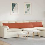 vidaXL Coussins de canapé 2 Pièces Rouge orange 200 x 40 cm