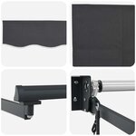 vidaXL Auvent rétractable électrique Anthracite 4 5 × 3 m