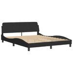vidaXL Cadre de lit sans matelas Hanko noir 160x200 cm velours