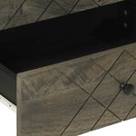 vidaXL Table de chevet noir 50x33x62 cm bois de manguier solide