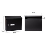 Pack Bouche d'entrée + Boîte aux lettre en acier  V4074  Fente 33 x 4 cm  Noir