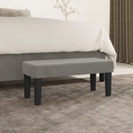 vidaXL Banc Gris clair 70x30x30 cm Velours
