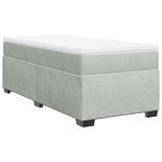 vidaXL Sommier à lattes de lit et matelas Gris clair 90x190 cm Velours