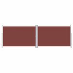 vidaXL Auvent latéral rétractable Marron 200x600 cm