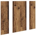 vidaXL Porte-manteau mural avec stockage avec miroir Vieux bois 96 x 1 5 x 90 cm