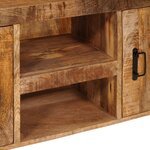 vidaXL Meuble TV Marron 120 x 30 x 50 cm Bois de mangue massif brut