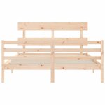 vidaXL Cadre de lit sans matelas 160x200 cm bois massif