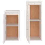 vidaXL Meubles TV 2 Pièces Blanc Bois massif de pin
